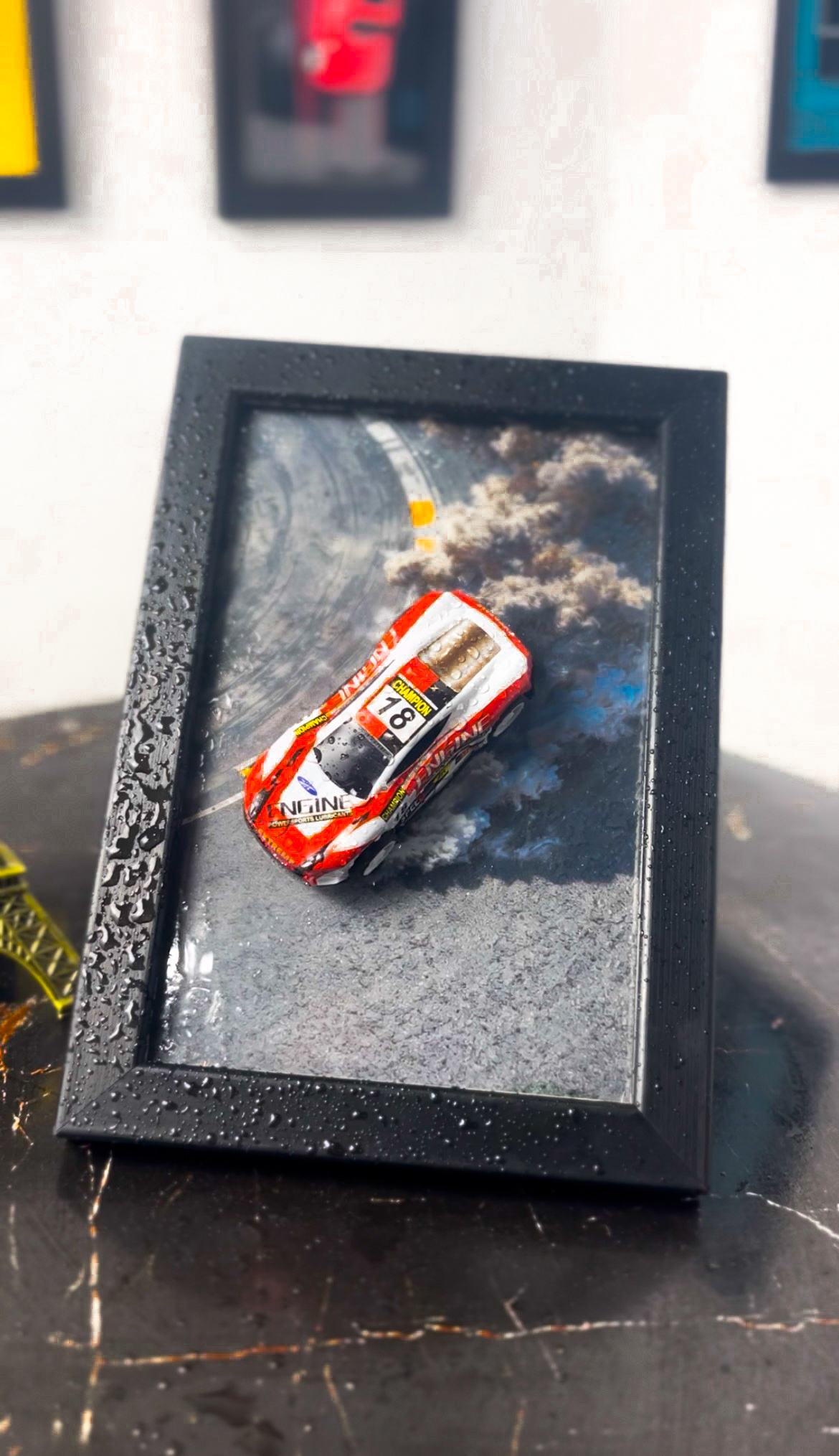 3D Car in Display Frame (Only One A5 Frame)  Limited Edition Premium Aesthetic Sports Car Wall Frame In Very Reasonable Price