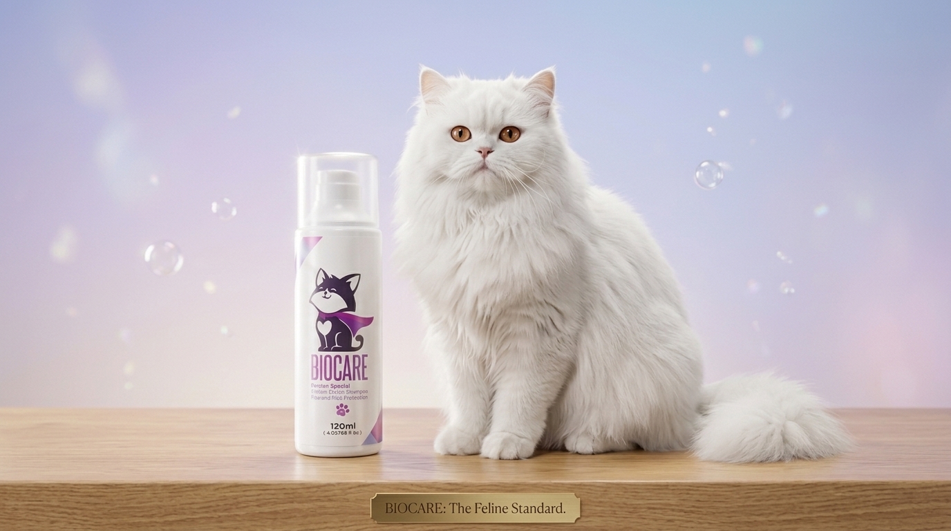 BIOCARE Persian Special Pet Shampoo 120ml | Flea & Tick Protection | Protein Enriched for Soft & Healthy Coat