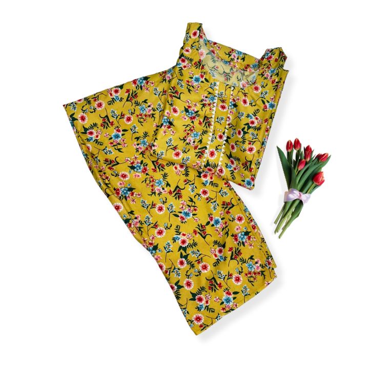 2PCS Stitched Suit for Women & Girls  Polo Cotton Fabric Printed Dress | Ready-to-Wear Casual, Party & Semi-Formal Outfit, Comfortable & Stylish Women Clothes