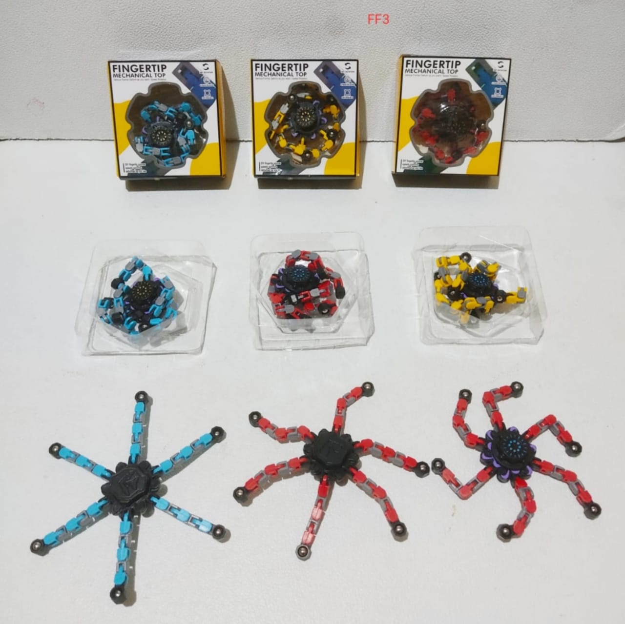 Fingertip Mechanical Top, Gyro Spinning Top Toy, Transformable Creative Chain Mechanical Gyro Robot Toy, Sensory Fidget Toys, Stress Relief and Anti Anxiety Toys for Adult and Kids