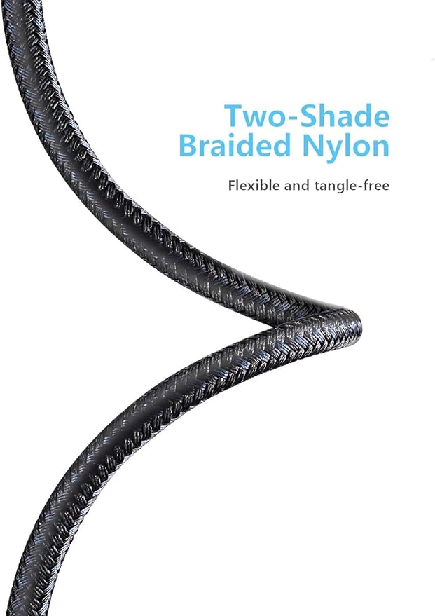 3A Fast Charging 1M Braided Lightning-Pin USB Cable - Ultra Durable Heavy Duty Data Sync Cord