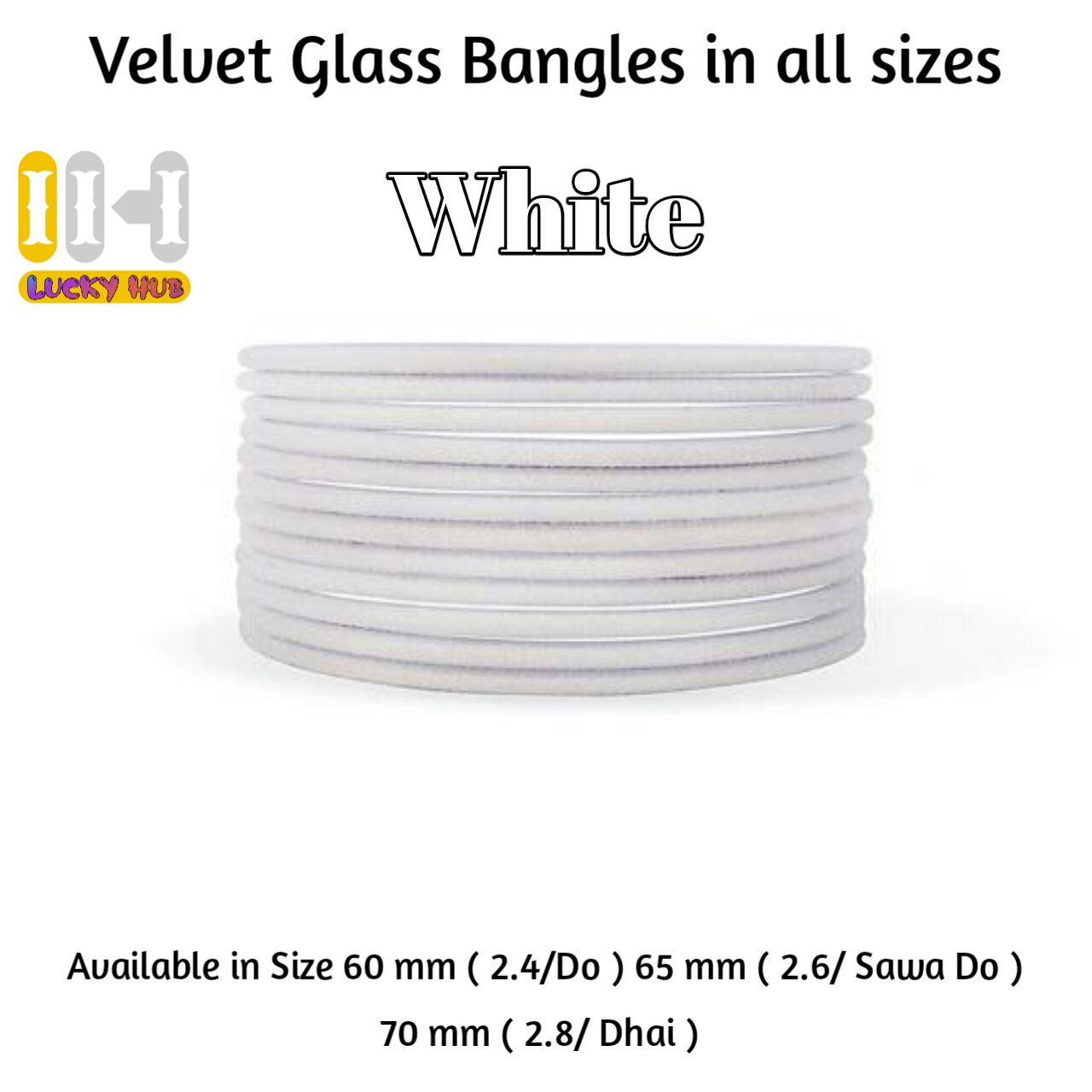 white velvet bangles