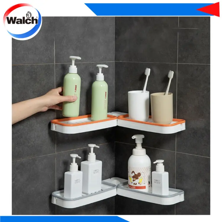 Bathroom Shelf Organizer Toilet Adhesive Shampoo Gel Storage Basket  Decoration