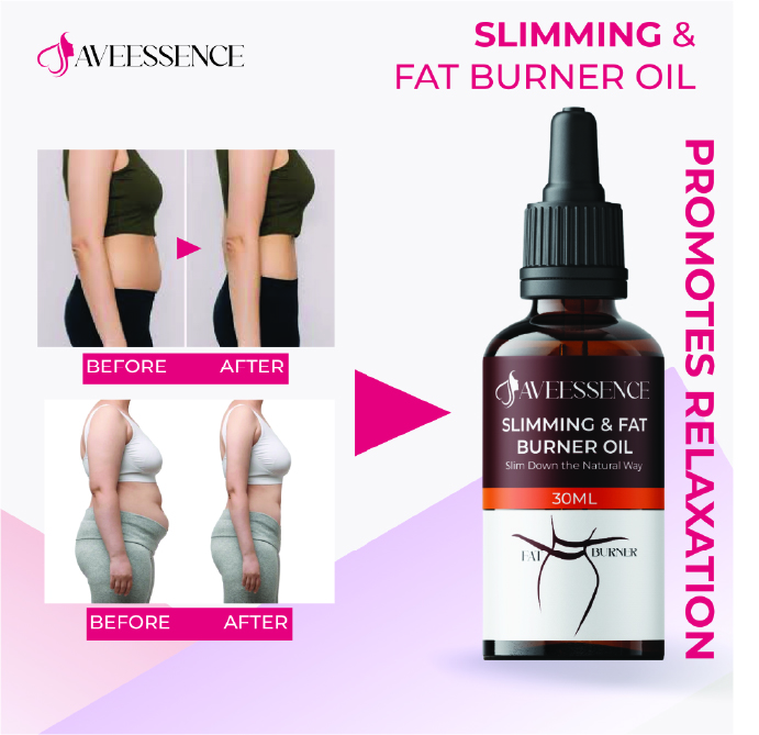AVEESSENCE Slimming & Fat Burner Oil Natural Body Toning and Fat Reducing Formula for Abdomen, Thighs & Arms 30ml
