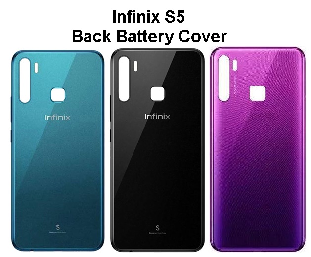 Infinix S5 Back Battery Cover Rear Door Housing Case with Keys , Back Body Cover / Back Panel  Infinix S5
