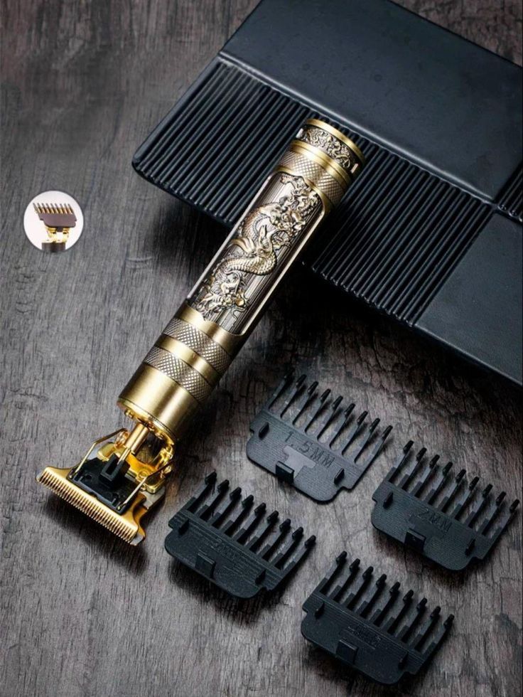 T9 Vintage Hair Trimmer for Men Rechargeable Professional Hair Clipper Beard Trimmer Cordless Hair Cutting Machine T Blade Zero Gap Shaver Grooming Kit Metal Body USB Charging Hair Styling Tool for Men Barber Use