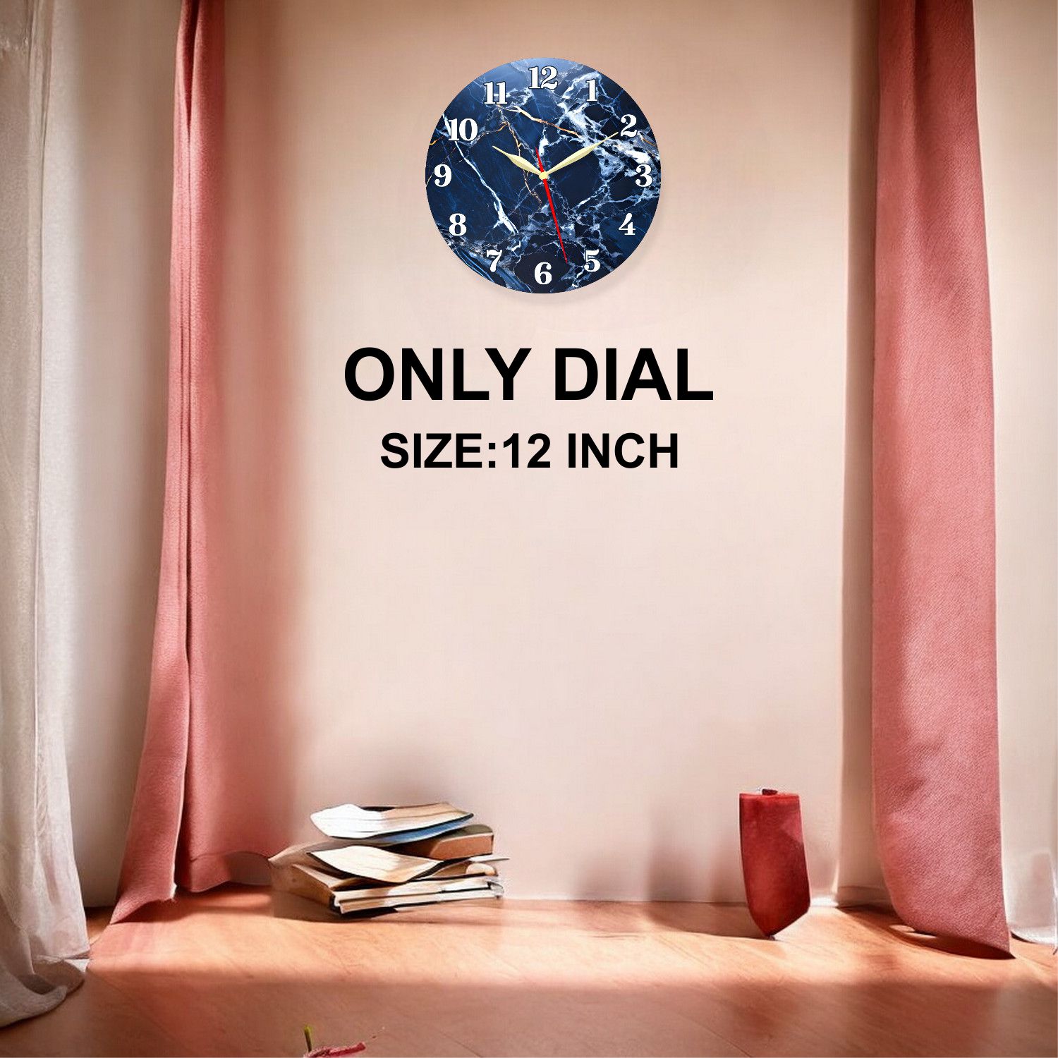 Gift Mall Large 127cm Wooden World Map Wall Clock Vibrant Colors for