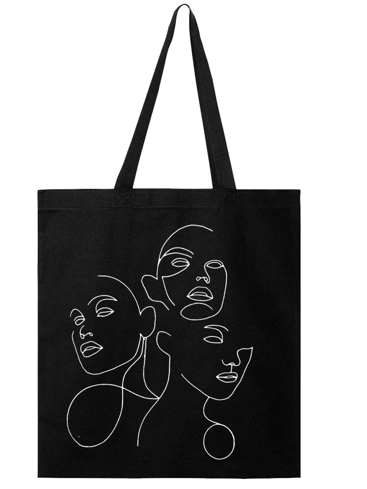 Vagile FaceLine Tote l Aesthetic Tote Bag SUPER HEAVY WEIGHT SHOULDER