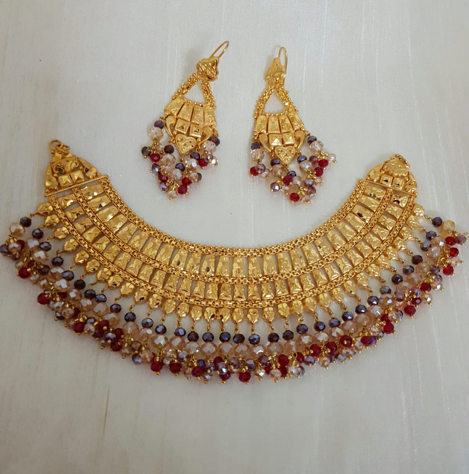Gold Plated Bridal  Set with earrings