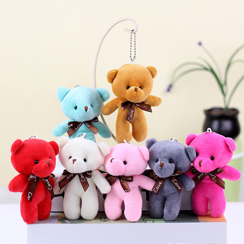 Plush Teddy Bear Keychain – Soft Stuffed Animal Pendant for Gifts, Bags & Phones