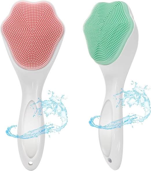 Face Cleansing Brush Ergonomic Handle Cute Cat Paw Silicone Face Cleansing Brush Scrubber-Silicone Face Cleansing Brush Scrubber Manual Facial Deep Cleaner Makeup Removal Blackhead Pore Exfoliating Tool
