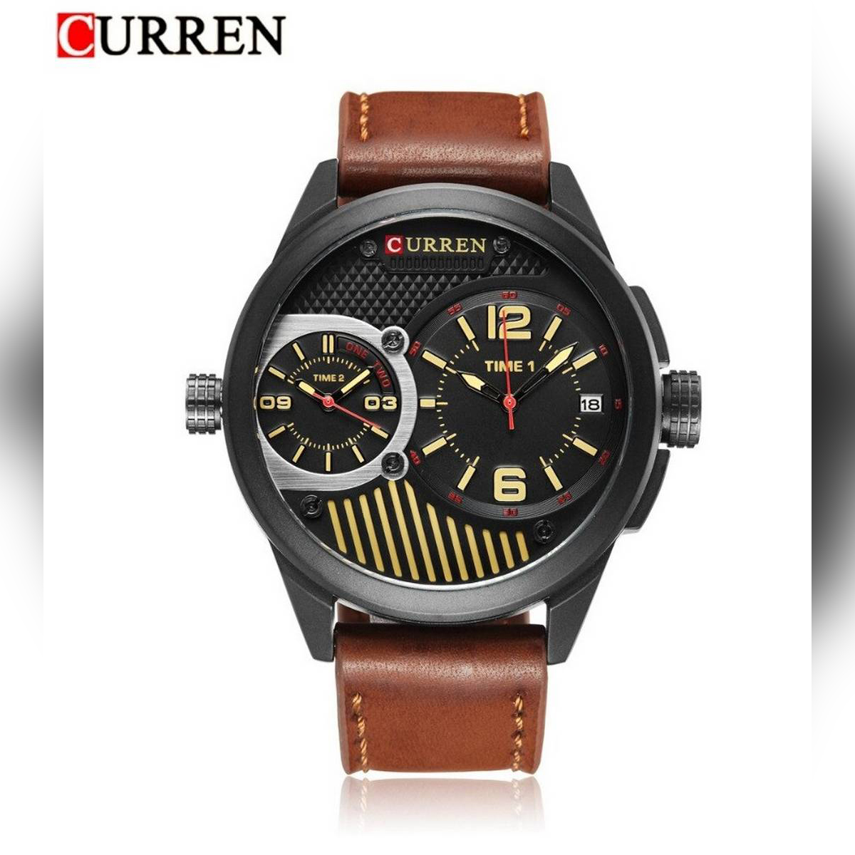 double dial wrist watch