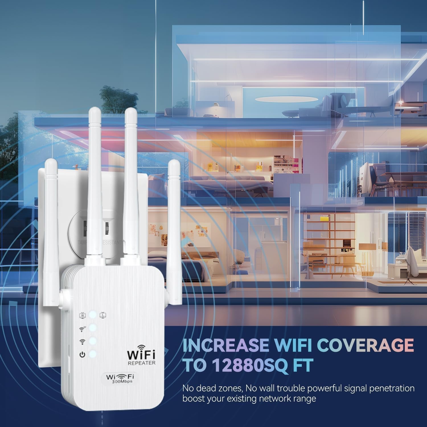 WiFi wireless Range Expansion | Wifi Access point | Access Point | WIFI Bridge Mode | Wifi Router | WIFI Hotspot | Dual Ethernet Ports for Connection with Ethernet Cable |