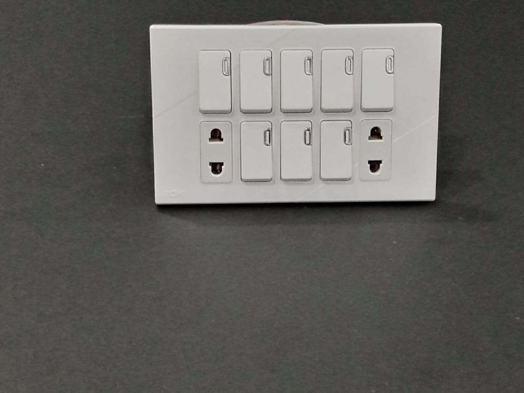 Royal white metal series china fitting switch board | Daraz.pk