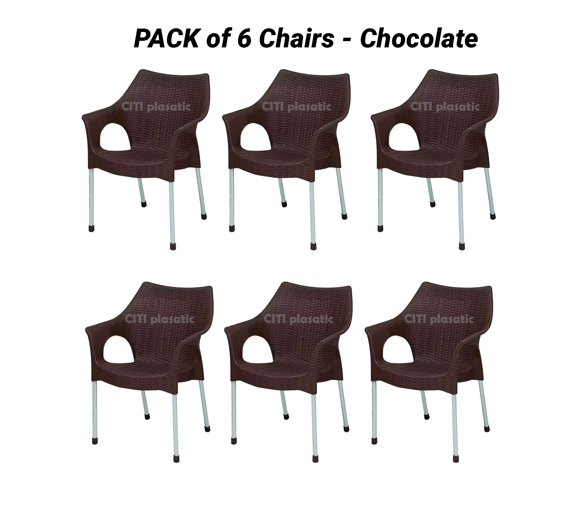 Set of 6 ratn Plastic Garden Chairs & 1 Heavy-Duty Folding Table | Daraz.pk