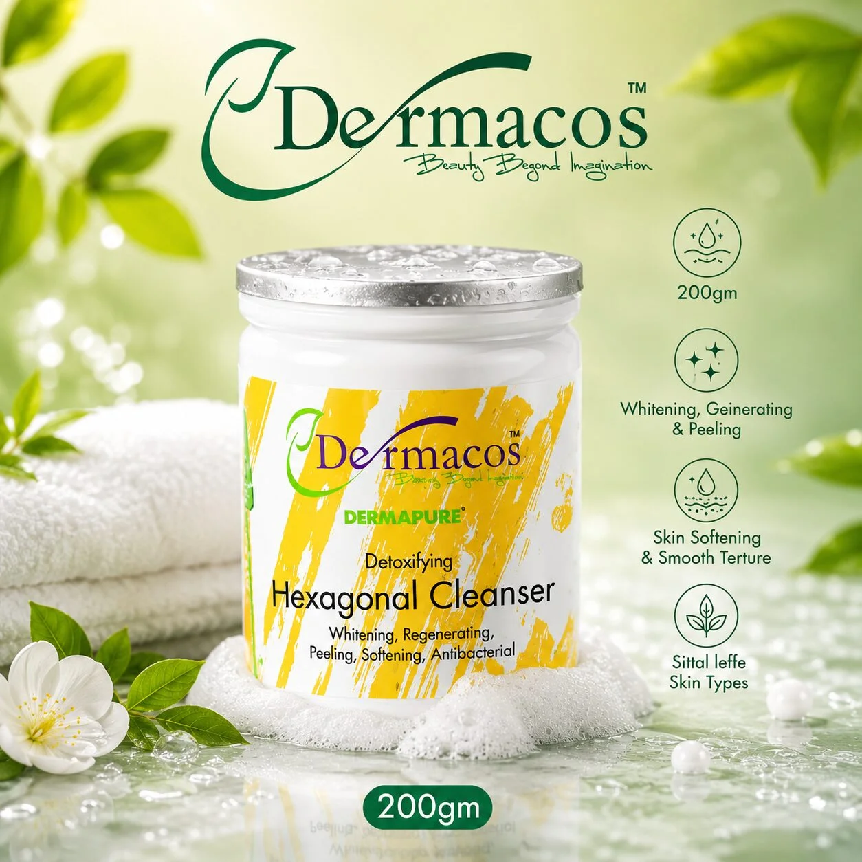 Dermacos Hexagonal Cleanser () | Facial Cleansing Care | 200g