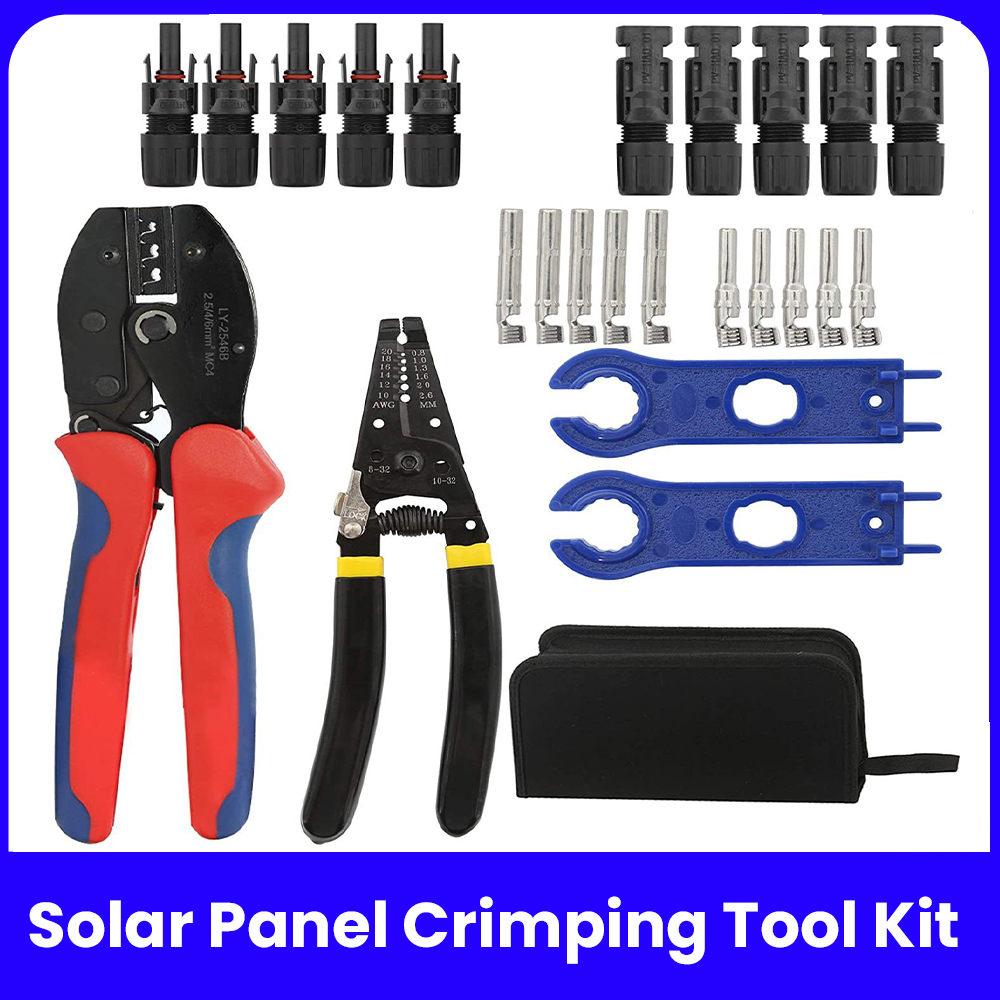 Solar Panel Crimping Tool Kit Set Plier LY-2546B With 5 Pairs DC1000V ...