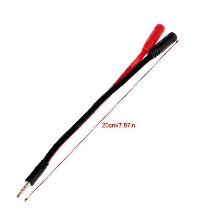 3.5mm Audio Splitter Cable 1 Male to 2 Female Headphone & Mic Adapter Mutual Convertors for PS4,Xbox One S,Tablet,Mobile Phone,PC Gaming Headsets New Version Laptop Black and Red