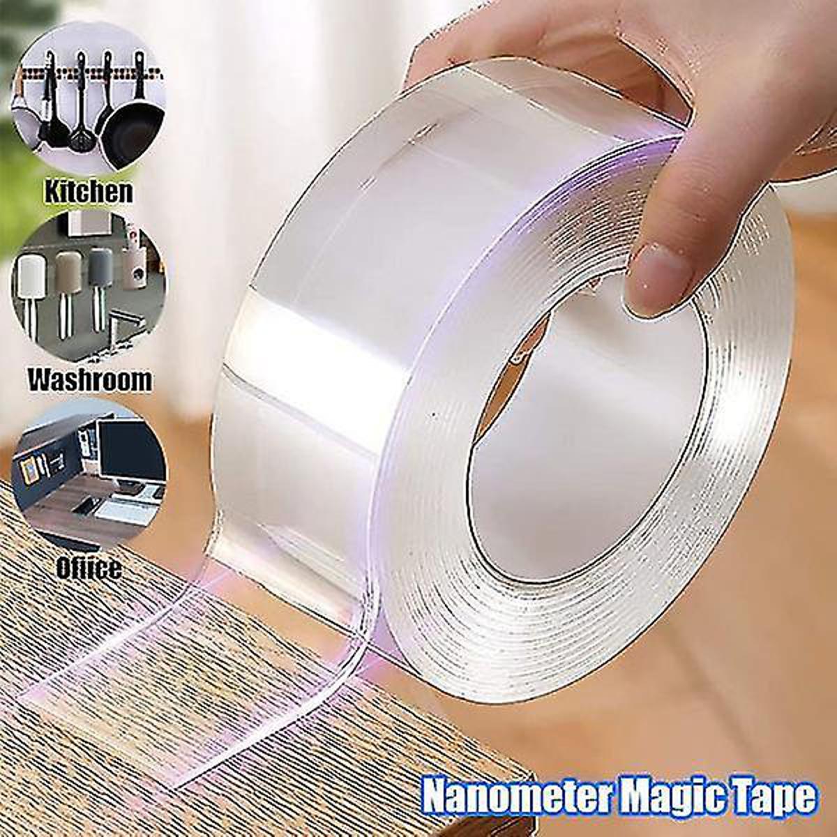 3.0 Meter Double Sided Adhesive Nano Tape Transparent Strong Washable –  Karachi Stationers