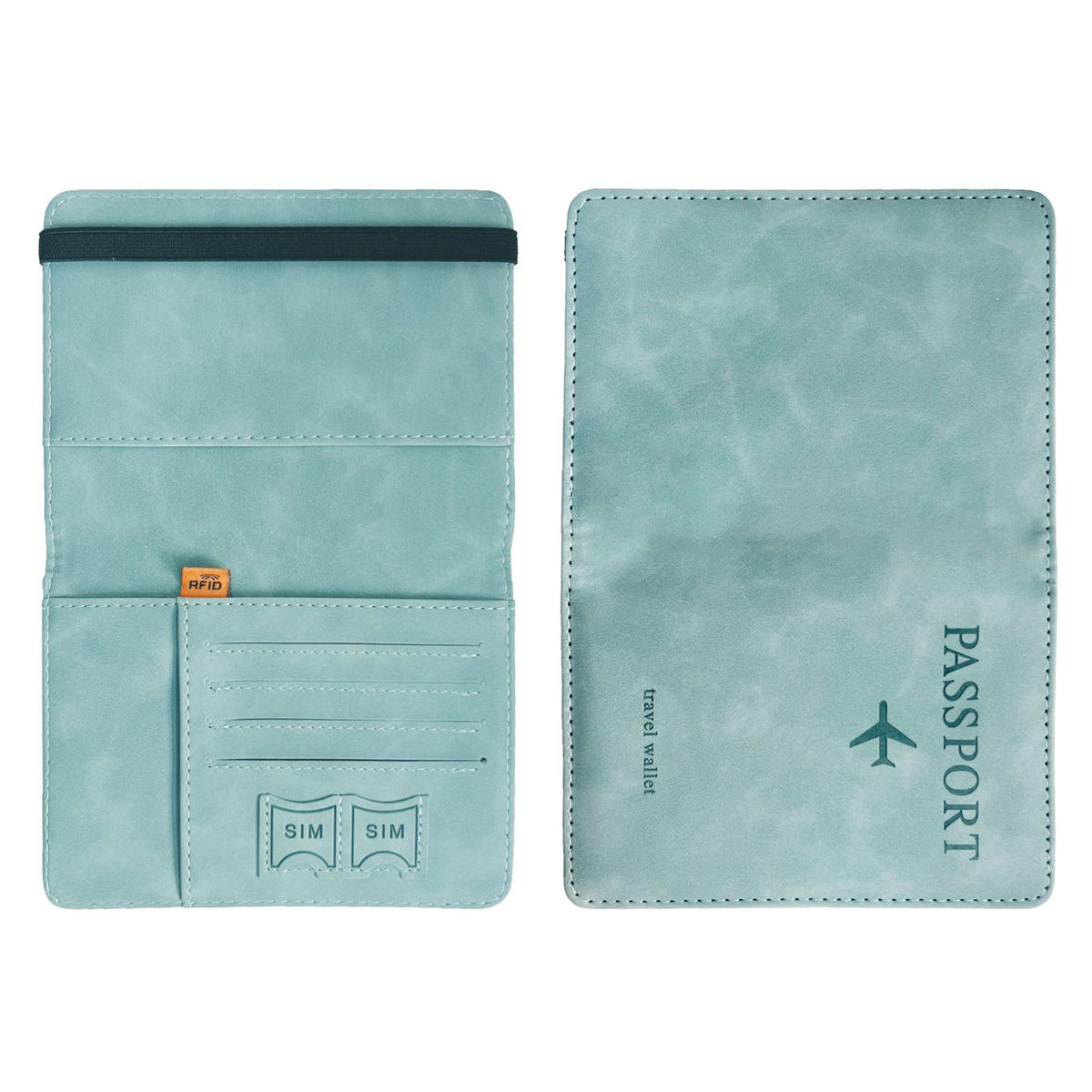 Passport Holder Wallet RFID Blocking Leather Travel Card Passport Cover Case Multiple Color