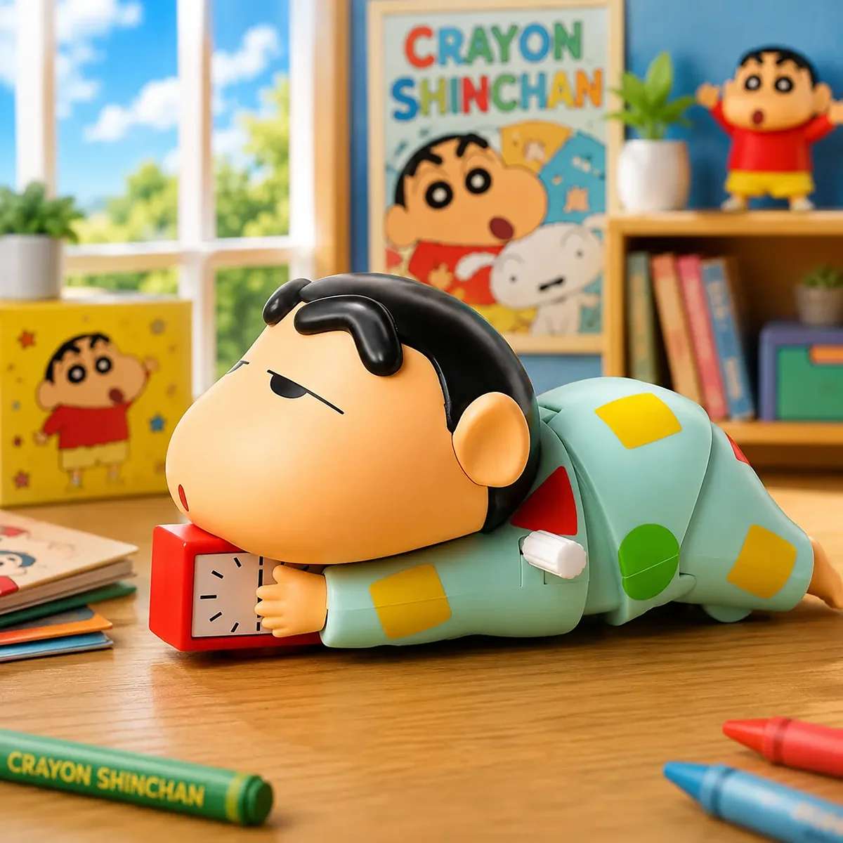 Anime Cartoon Crayon Shin-chan Crawling Toy for Babies
