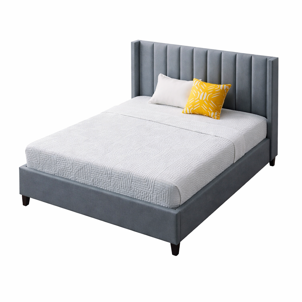 Affordable New  Design wooden Bed Set  without side table Furniture  for room / Wooden poshesh Beds For Bedroomn 6