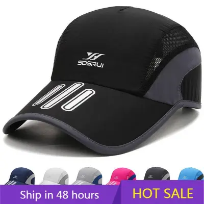 Men Mesh Cap Running Baseball Tennis Cap Hat Breathable Quick Dry Hat Bone  Snapback Male Climbing Running Sport Hats