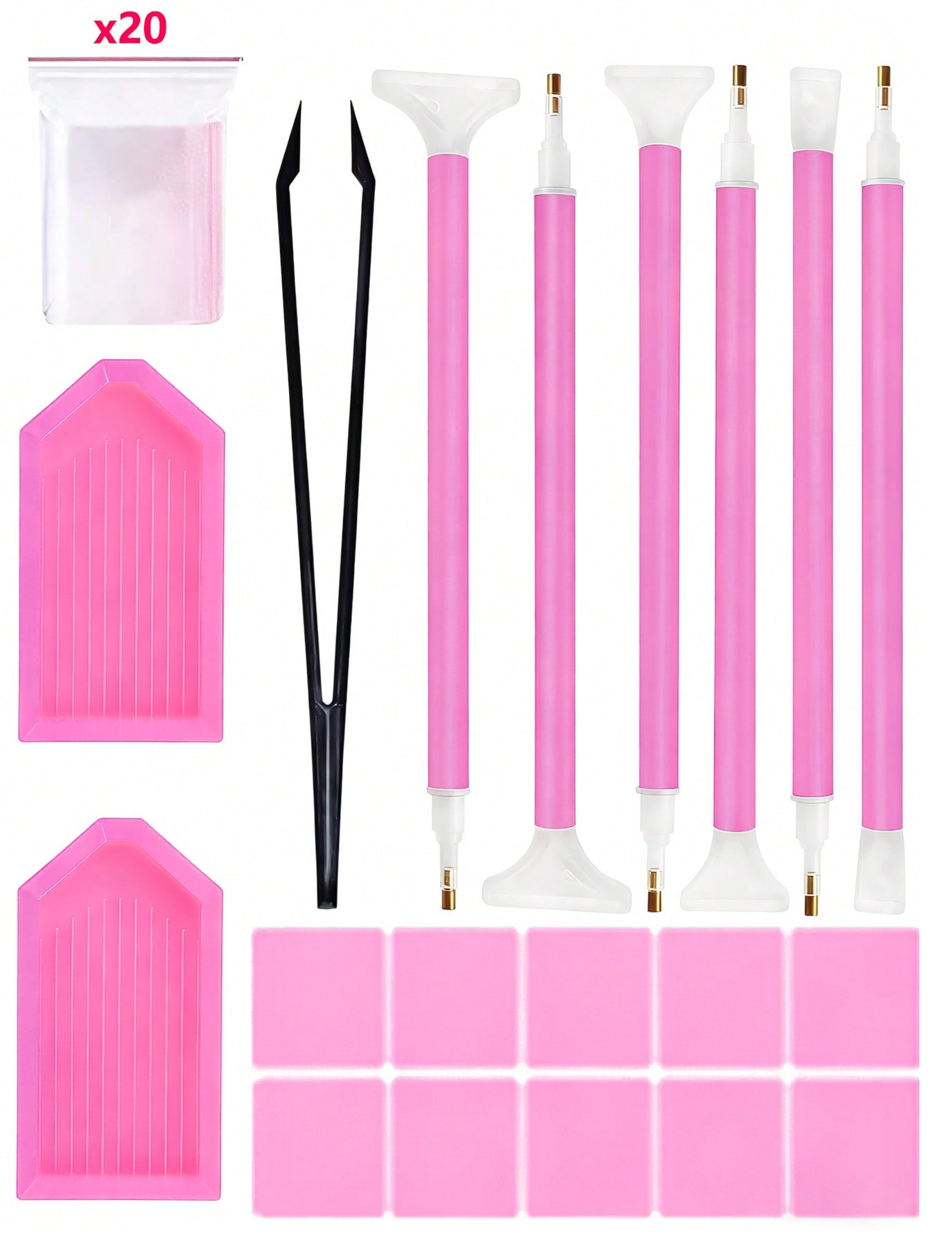 💎 Nail Art Rhinestone Picking Complete Tool Kit 20PCS| Diamond Painting Accessories Set| 6 Drill Heads Pen| Gem Picker Tools ✨