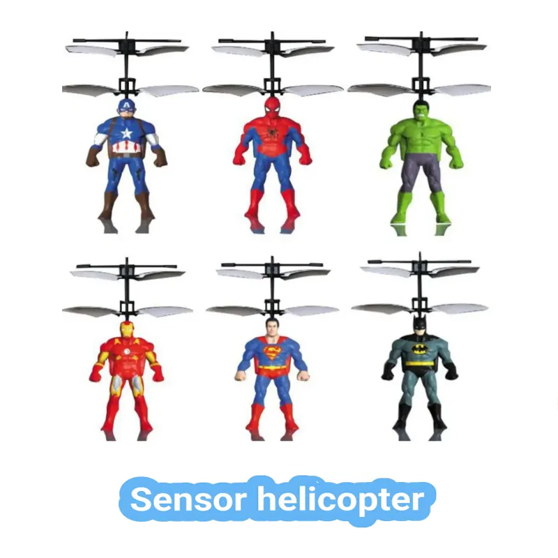 Spiderman Marvel The Avengers Mini Helicopter - Flying Aircraft Hand Sensing Infrared Quadcopter Electric Child Toys (Multiple characters)
