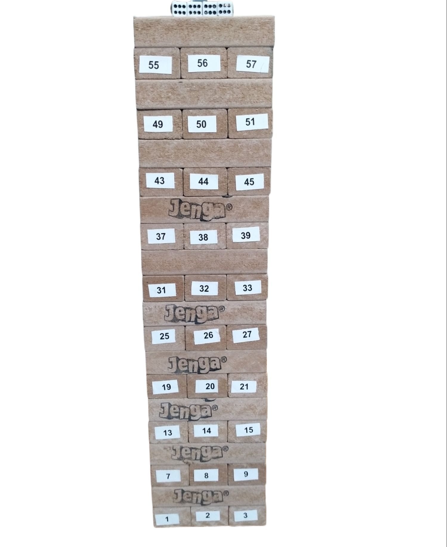 Classic Hasbro Gaming Jenga Tower Wooden Blocks Game 54 Pcs Pieces - Wood Toy.