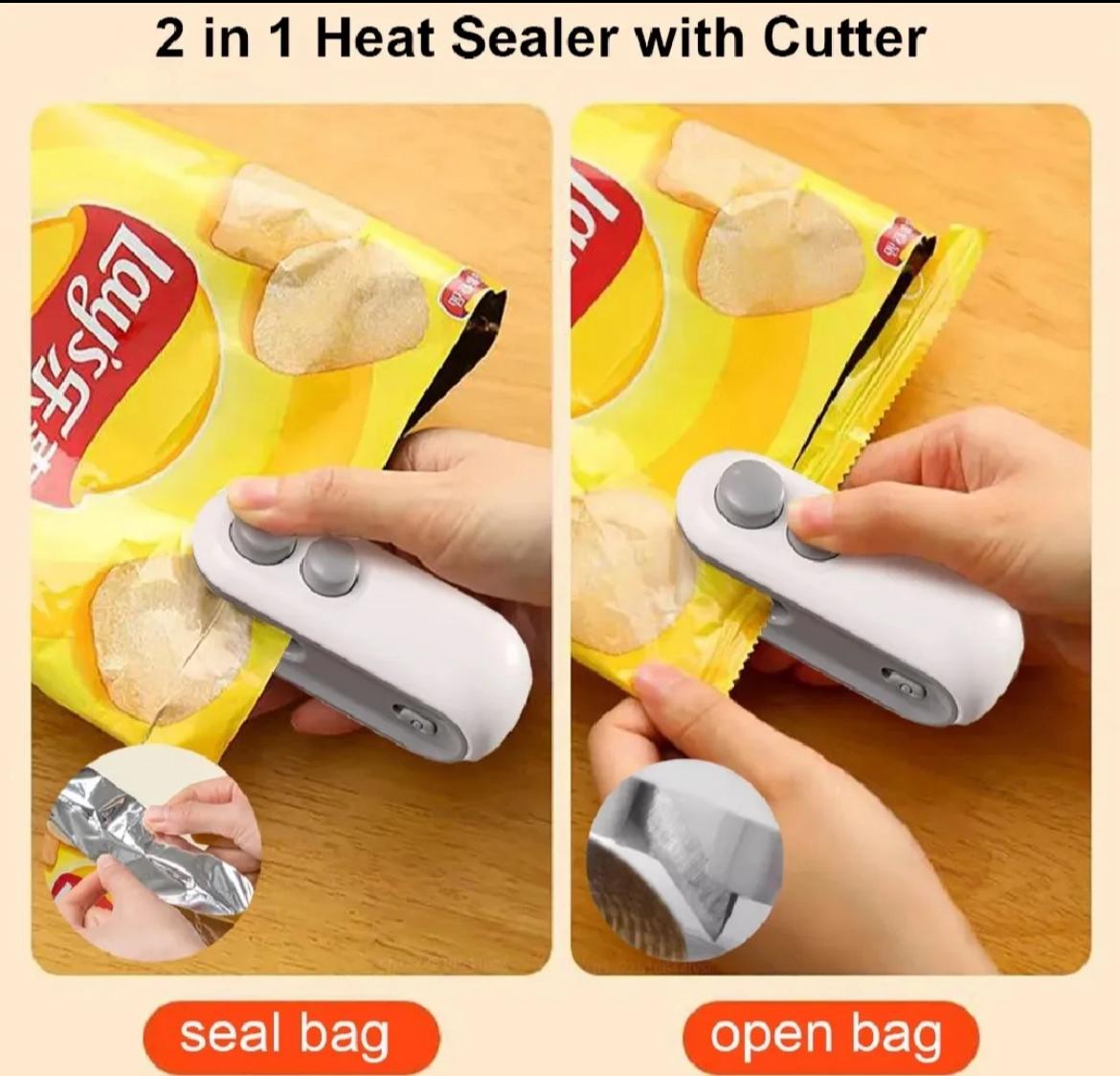 Mini Portable Heat Sealer Machine | USB Rechargeable & Handheld Plastic Bag Sealing Tool for Chips, Snacks, Food Storage & Packaging Multicolor