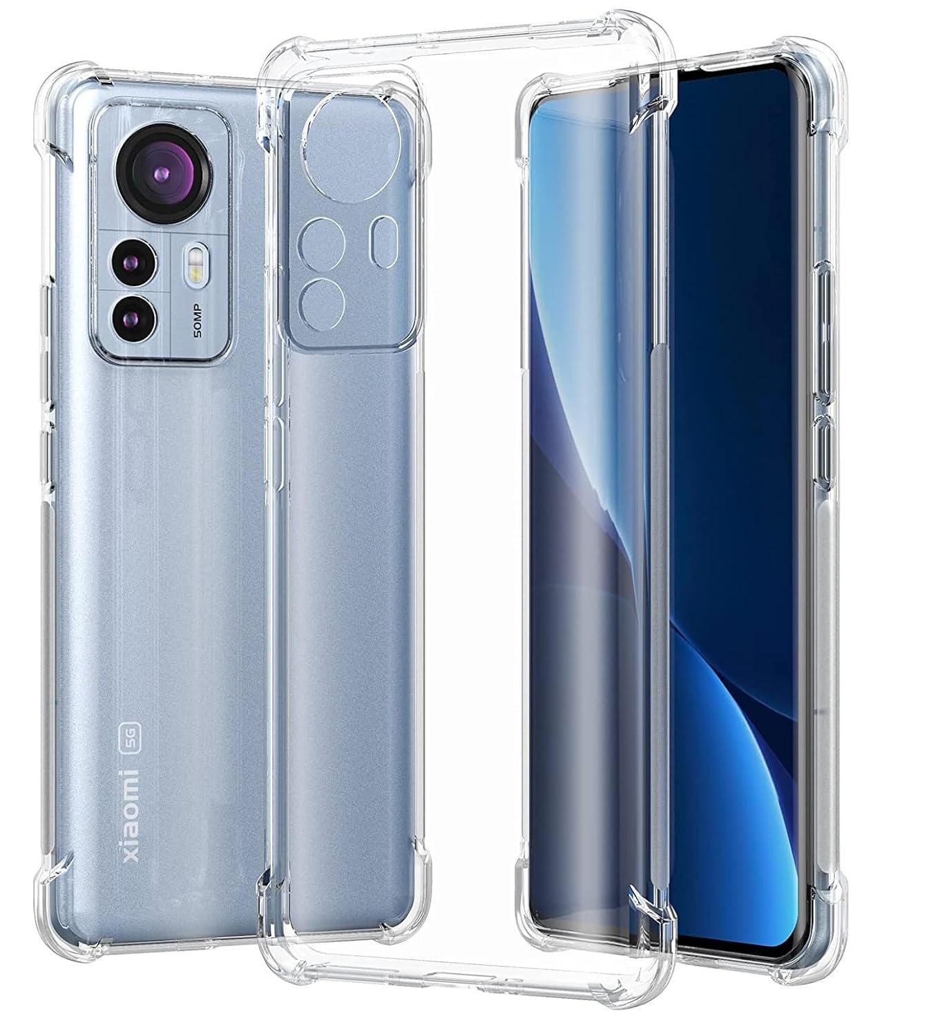 Xiaomi 12T / 12T Pro / Redmi K50 5G Transparent Soft Silicone Case | Corner Bumper Protection