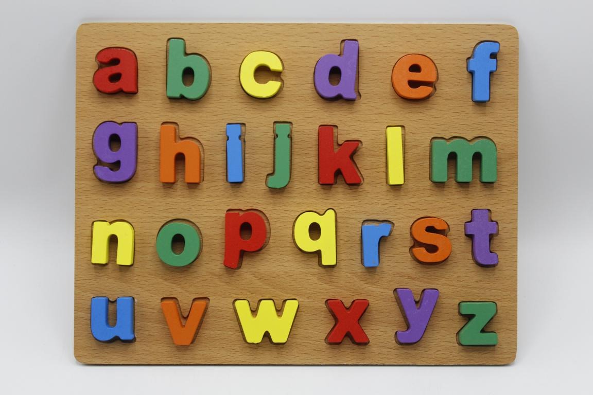 Wooden Alphabet Learning Set for Kids: Early Educational Toys for 2-4 ...