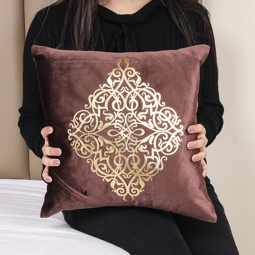 Luxury Motive Laser Velvet Cushion Cover