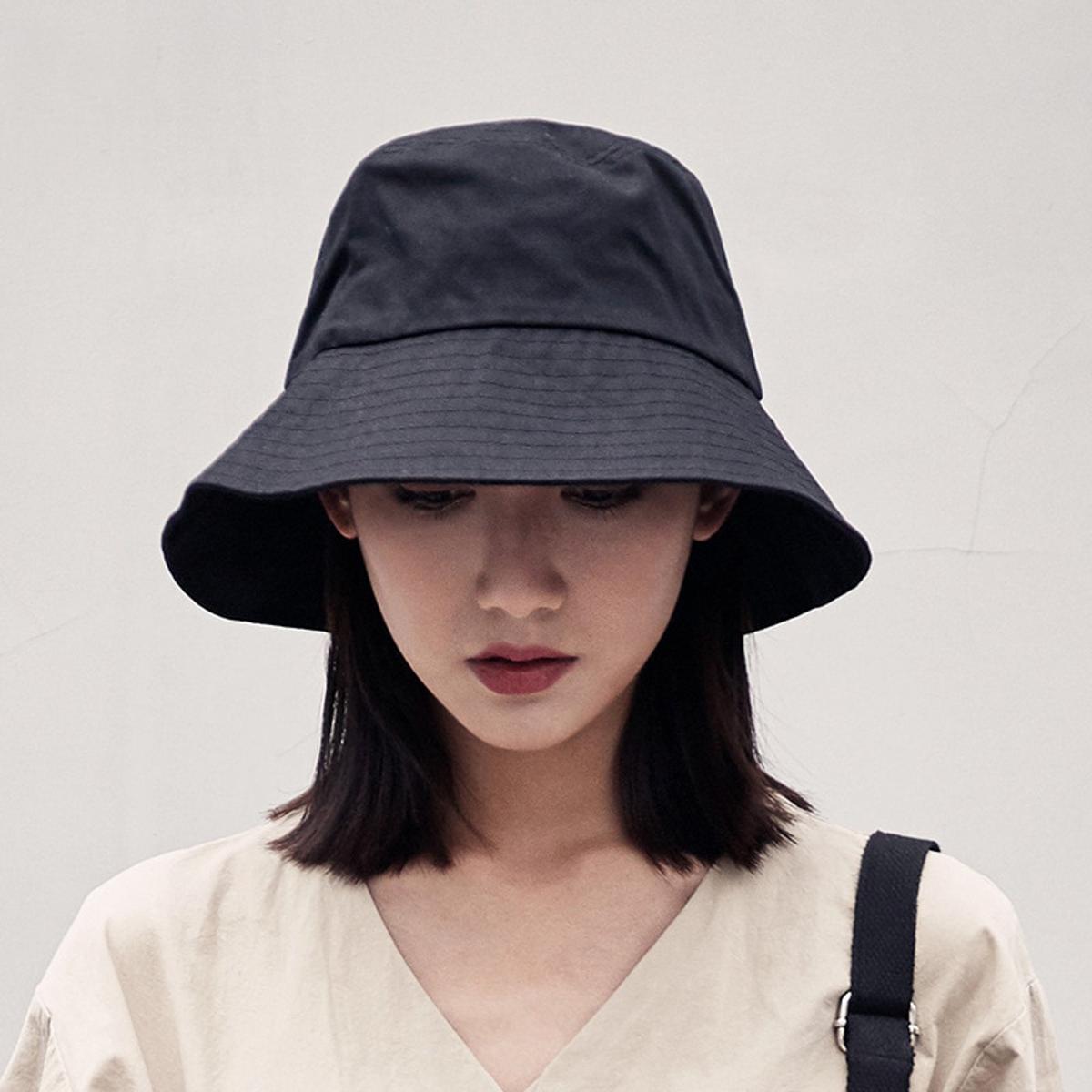 2022 New Bucket Hat Fashion Solid Color Simple Outdoor Beach Sun