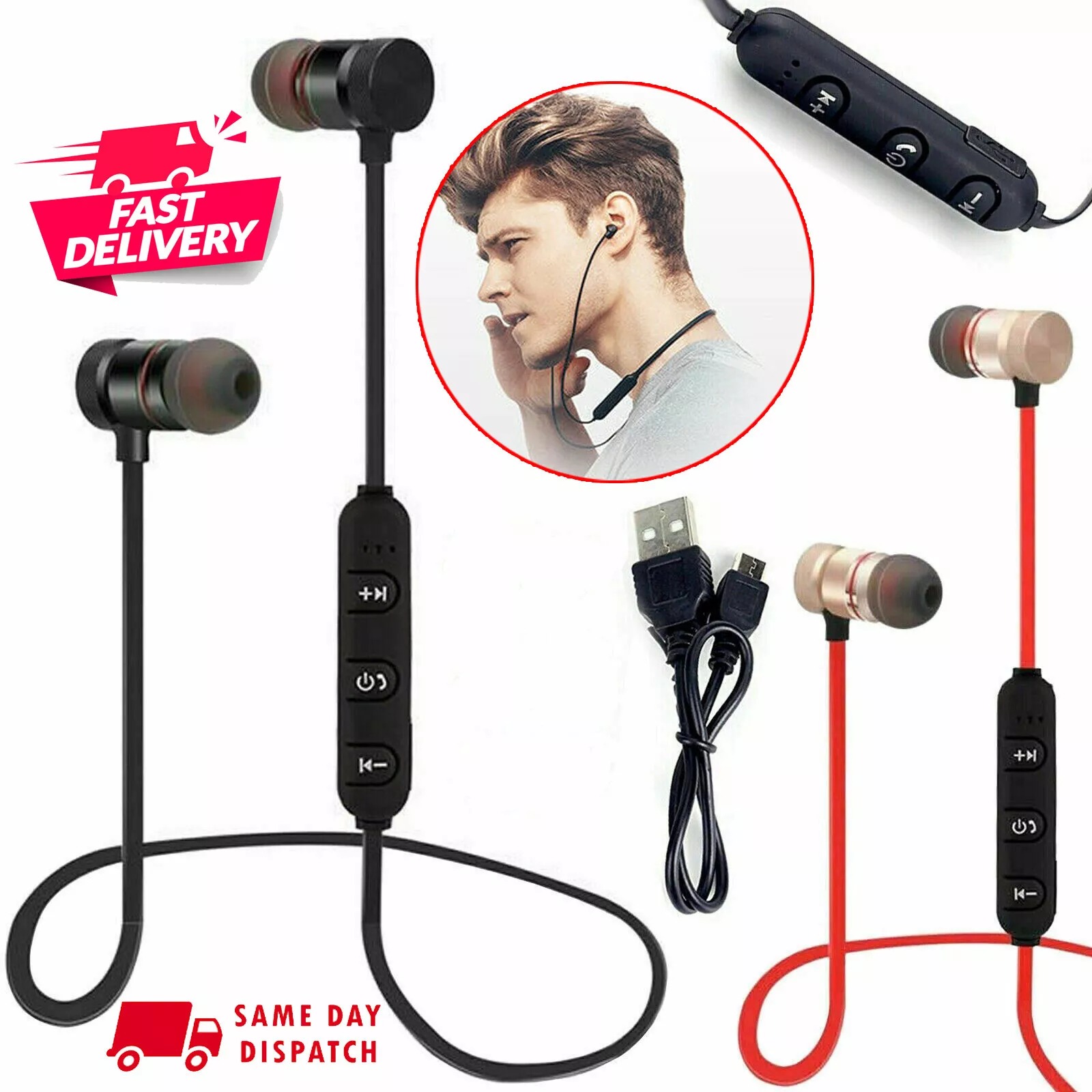 P47 Foldable Wireless Bluetooth Headphones with Built-in Microphone, Long Battery Life, Sweatproof, FM Radio & TF Card Support for PC, Smartphones, Tablets