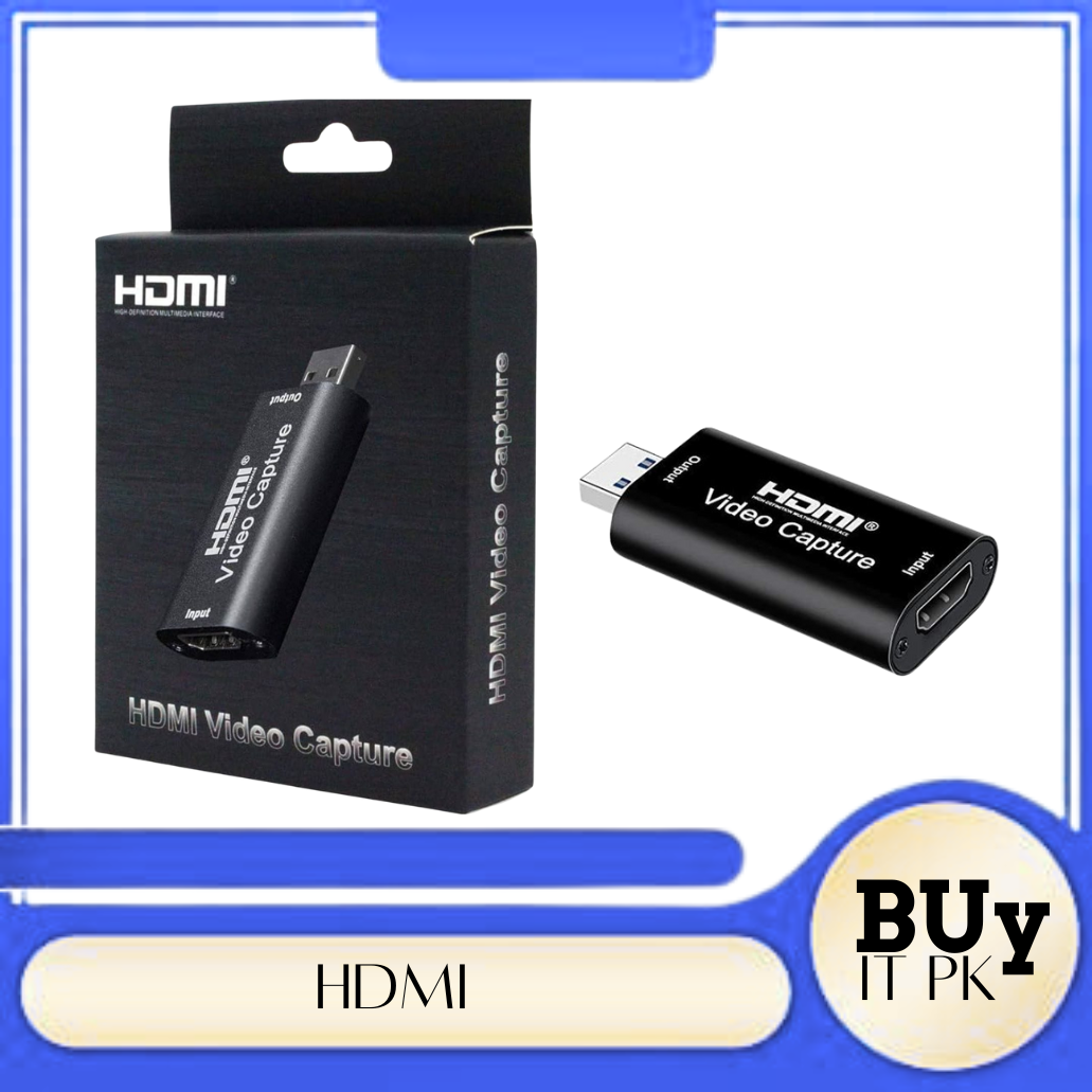 HDMI to USB 3.0 Video Capture Card | 1080p Full HD Game & Live Streaming Capture Device for PC, Laptop, OBS & Zoom