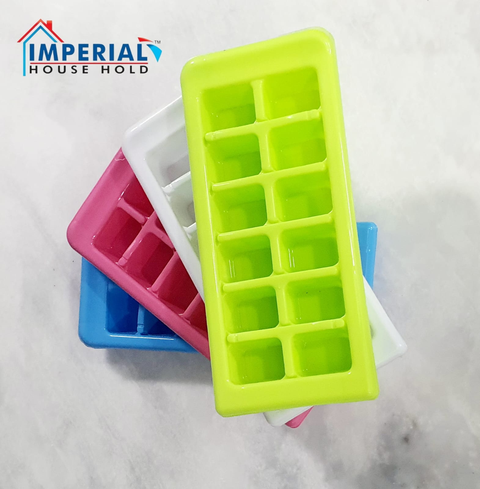 Silicone Flexible Easy Release Stackable 12 Cavity Ice Cube Trays For Whiskey, Cocktails, Soft Drinks, Water, Bpa Free, Multicolor, 1 Piece