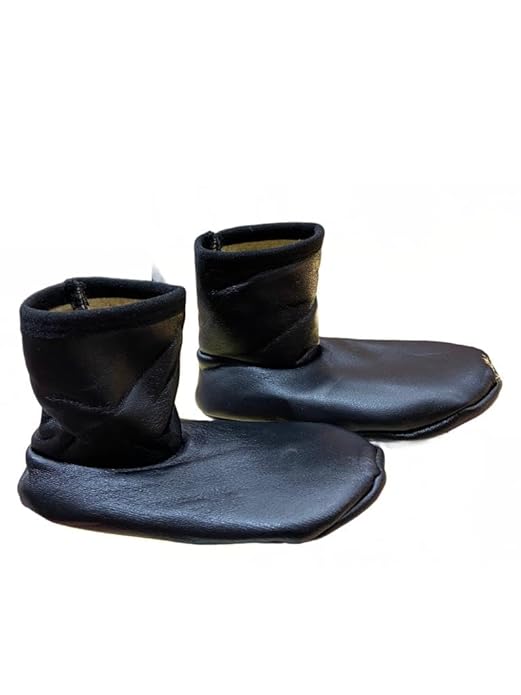 Kids Boy's Faux Leather Socks/Room Socks Slippers Home Soft-soled Shoes Boots Black fit for