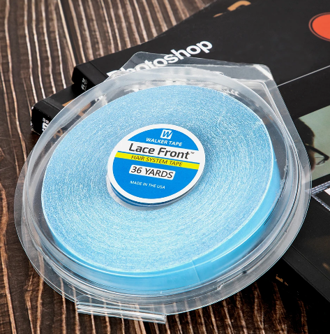 Walker Lace Front Support Tape Roll - No-Shine Blue Double-Sided Hair System Tape - 1 cm, 2 cm & 1 inch Widths, 3 to 36 Yards