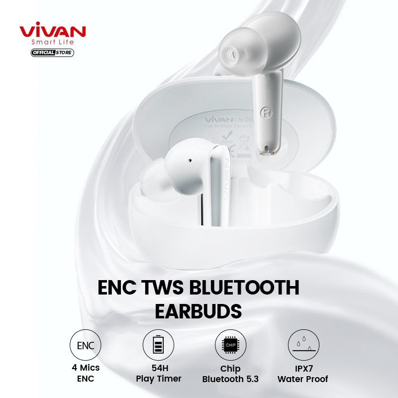 VIVAN LIFE 200 NC Earbuds, Vivan Original Earbuds, True Wireless