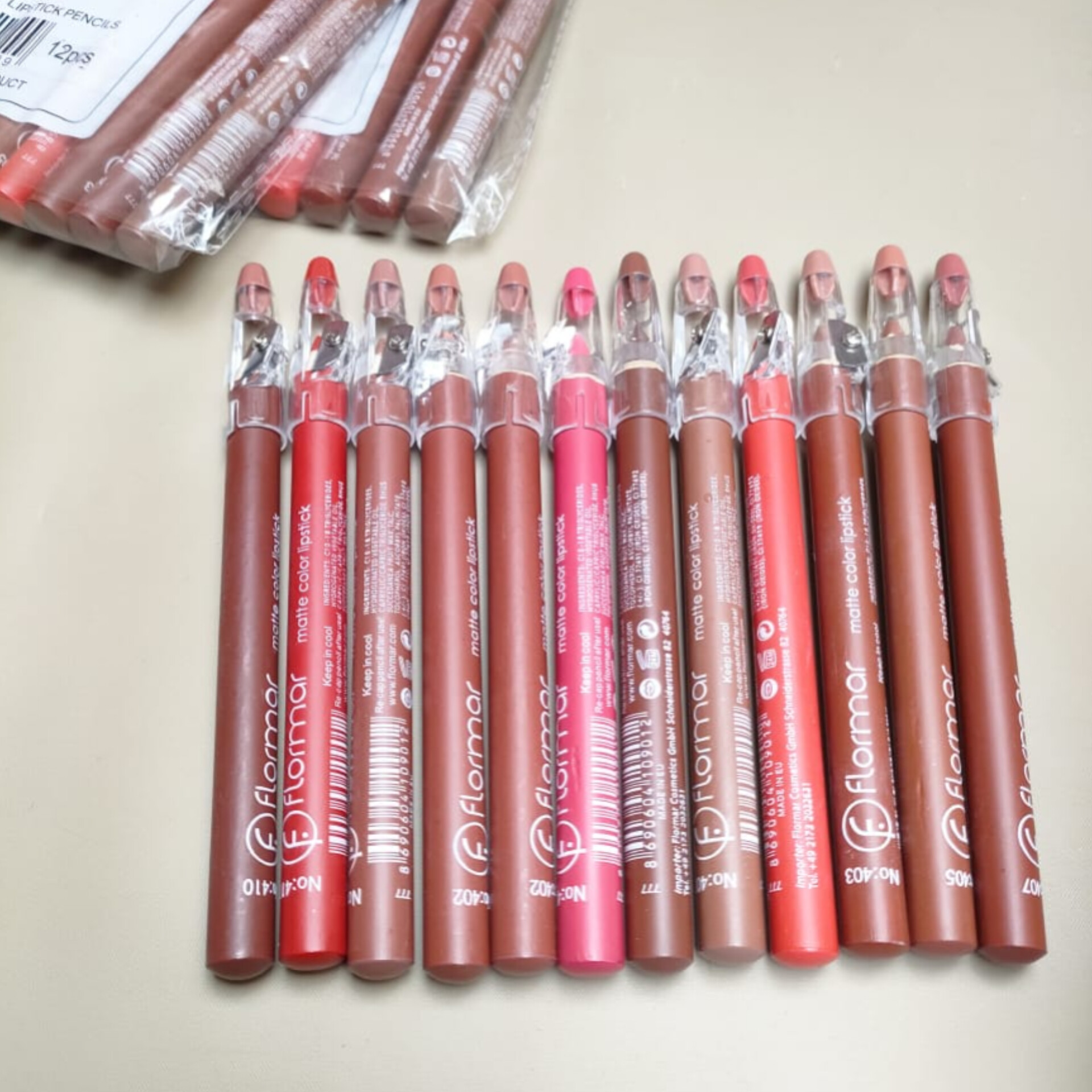 6/9/12  Pcs/Set  Matte Color Lipstick Pencils ,Light  Shades Lip pencils / lipliner Pencils