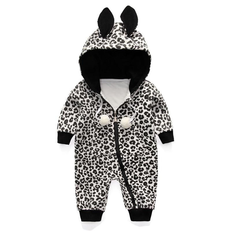 leopard baby romper