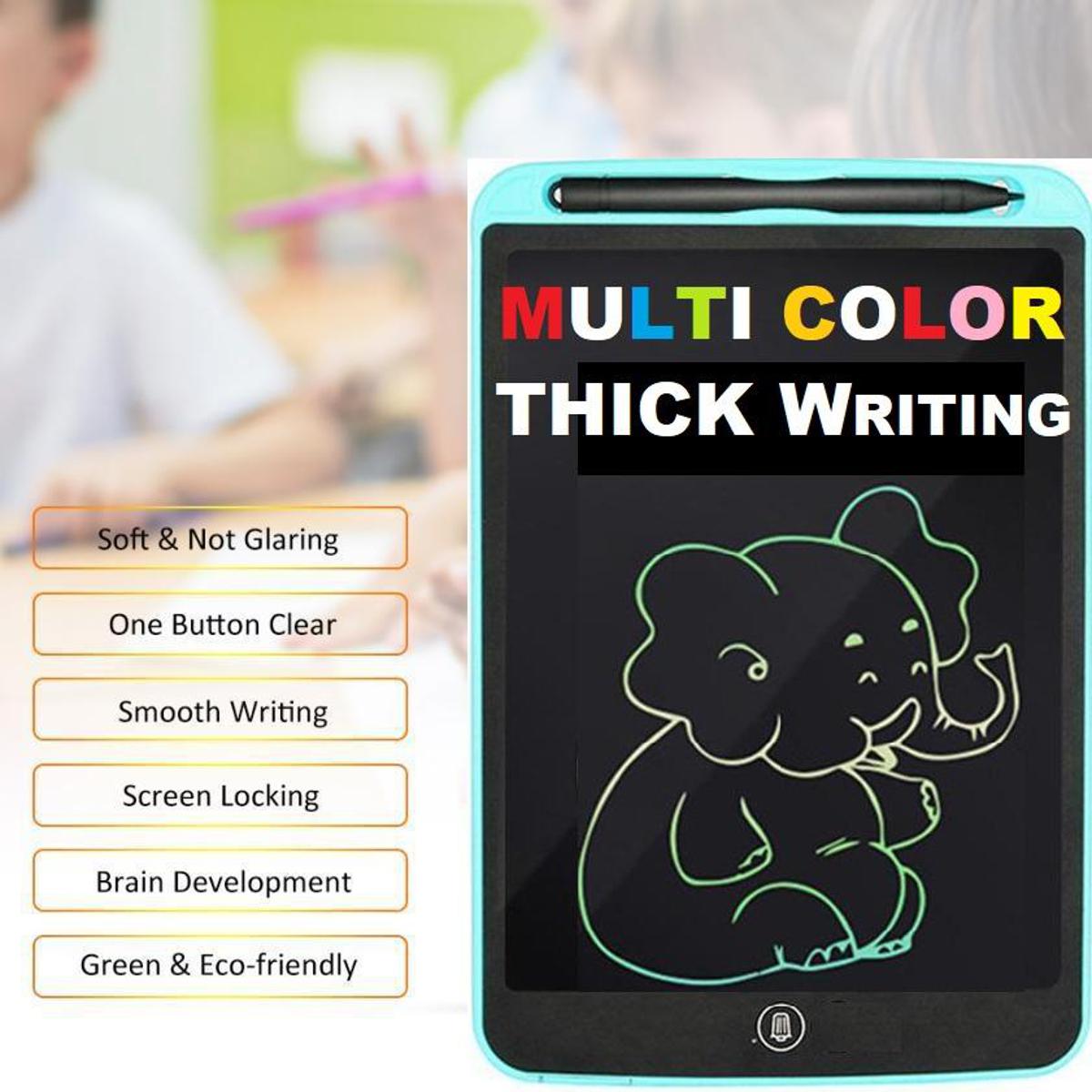LCD Writing Tablet Colorful Board E-writer Digital Memo Pad Erasable Writing Board Learning Toys And Gadgets For Educational And Daily Life Routine Notebook Purpose - 8.5 Inch & 10 Inch - Colorful