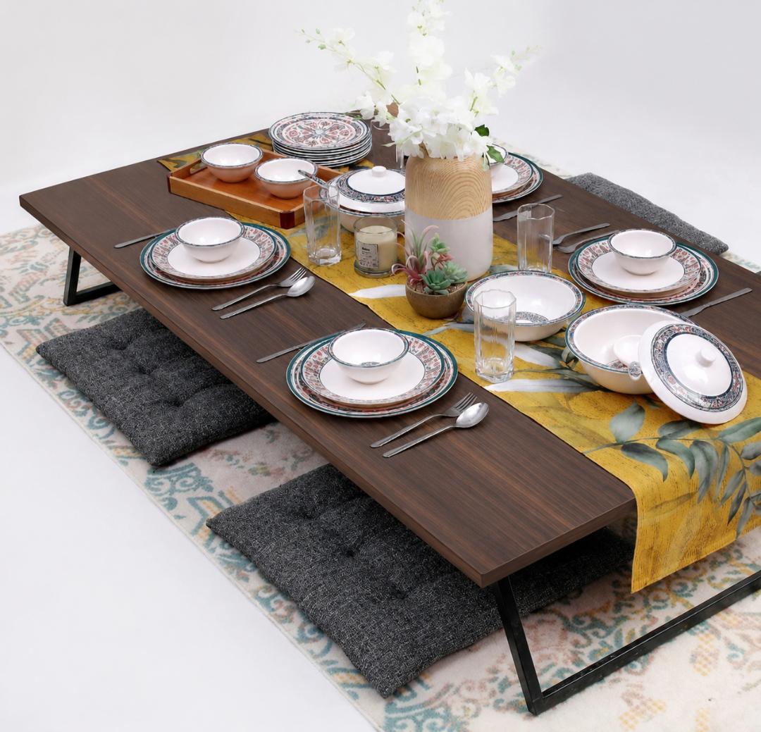 Muslim Floor Dining Table, Japanese Floor Dining Table, Floor Sitting Dining Table, Low Dining Table, Wooden Floor Dining Table, Islamic Dining Table, Majlis Dining Table, Modern Floor Table, Arabic Style Dining Table, Floor Seating Table, Minimalist Dini