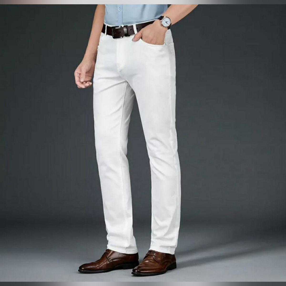 Pants For Man Beautifull High Quality Important white cotton Jeans