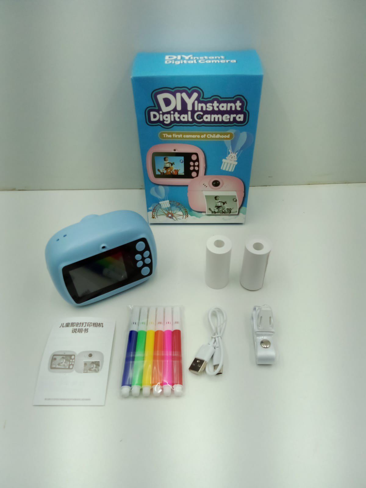 Kids Instant Camera Digital Camera Printer | Rechargeable Instant Print Camera Toy with HD Photo Video Recording | DIY Kids Photo Printer Camera for Boys Girls