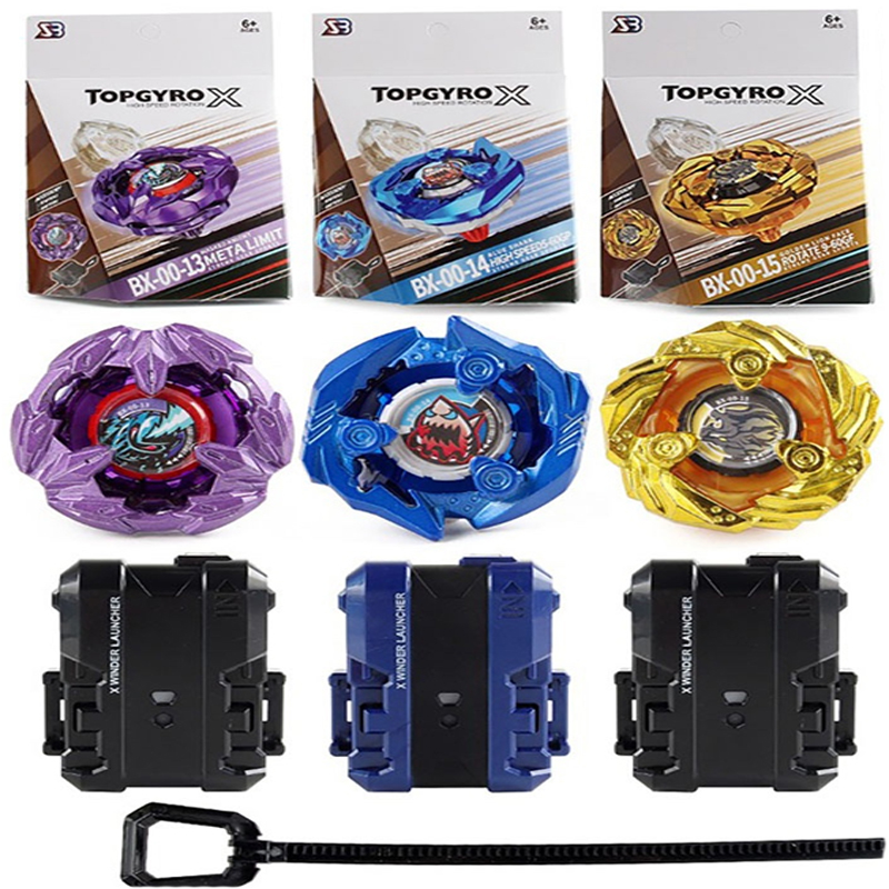 2 / 3 / 4 / Pcs Set - Mini Size Super Speed Beyblade With Launcher Battle Spinning Kids Toy Manual Top Fight Spin Boys Girls Toys - Bey Blade Blazing Spinning Flash Top UFO With Lights & Music Spin with Launcher Saucer Lato Laatoo Lattu _KS