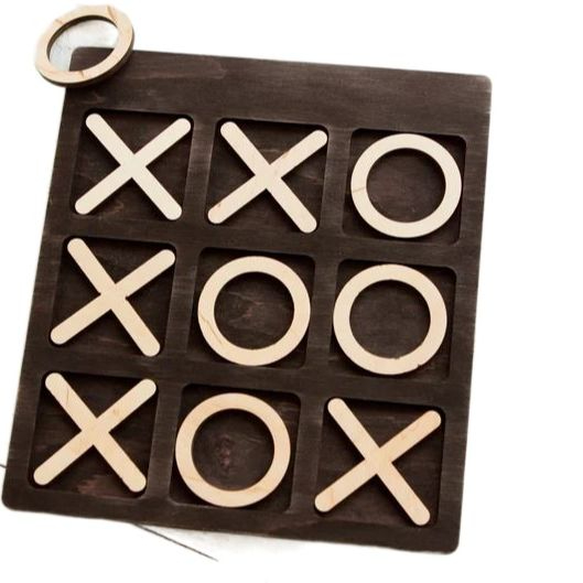 Wooden tic tac Toe Game Super Fun-Board Game Best Educational Toy For Family