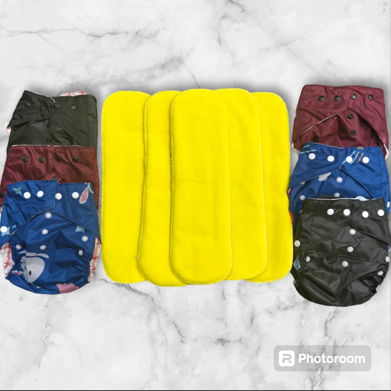 Washable Cloth Diapers for (0 m- 1 yr) + (1yr-3yr) + (3yr - 8yr) with inner